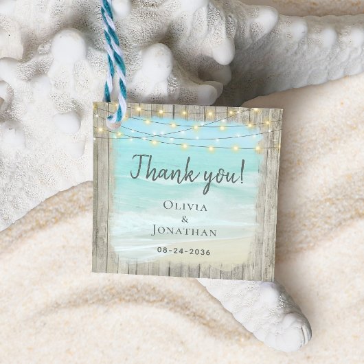 Rustikale Hochzeit von Strandwald Geschenkanhänger