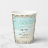 Rustikale Hochzeit von Strandwald Pappbecher (Rückseite)