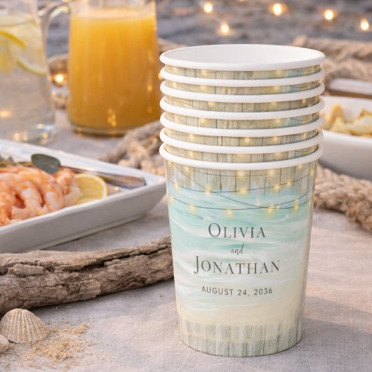 Rustikale Hochzeit von Strandwald Pappbecher