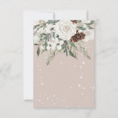 Rustikale Hochzeit von Tan Pine Winter Sparkle Save The Date (Rückseite)