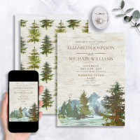 Rustikale Hochzeit von Wald Watercolor Birch