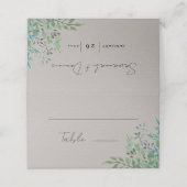 Rustikale Hochzeit von Waldgrün Platzkarte (Außenseite Aufgefaltet)