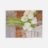 Rustikale Hochzeit von Weißer Tulips Fleecedecke (Vorderseite (Horizontal))