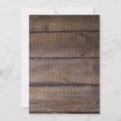 Rustikale Hochzeit vor der Probe Einladung (Rückseite)