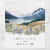 Rustikale Hochzeit Weinetikett (Einzelnes Label)