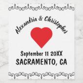 Rustikale Hochzeit Weinetikett (Einzelnes Label)