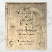 Rustikale Hochzeit Werden Sie mein Vorschlag für e Weinetikett (Einzelnes Label)