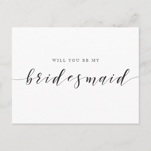 Rustikale Hochzeit wirst du meine Brautjungfrau se Einladungspostkarte (Vorderseite)