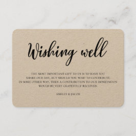 Rustikale Hochzeit wünscht sich gut. Moderne Kraft Begleitkarte