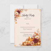 Rustikale Hochzeit zur Erntezeit RSVP Karte (Vorderseite)