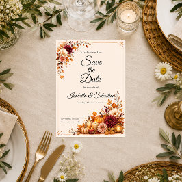 Rustikale Hochzeit zur Erntezeit Save The Date