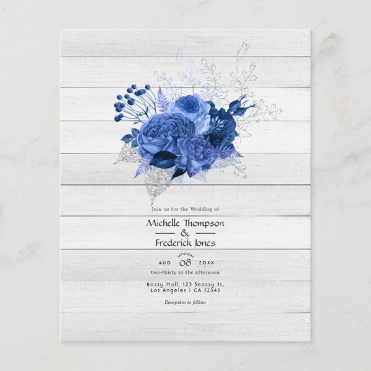 Rustikale Hochzeit zwischen Royal Blue und Silver Flyer (Vorne)