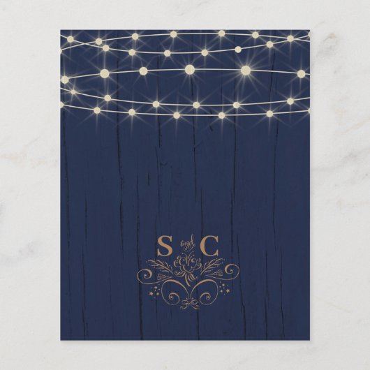 Rustikale Hochzeiten der Navy (Rückseite)