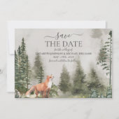 Rustikale Hochzeiten im Bergwald retten das Datum Save The Date (Vorderseite)