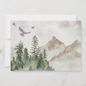 Rustikale Hochzeiten im Bergwald retten das Datum Save The Date (Rückseite)