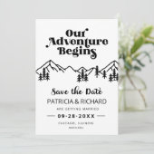 Rustikale Hochzeiten im Freien retten das Datum (Stehend Vorderseite)