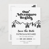 Rustikale Hochzeiten im Freien retten das Datum Postkarte (Vorne/Hinten)