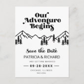 Rustikale Hochzeiten im Freien retten das Datum Postkarte (Vorderseite)