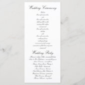 Rustikale Hochzeiten im Herbst Programm (Rückseite)