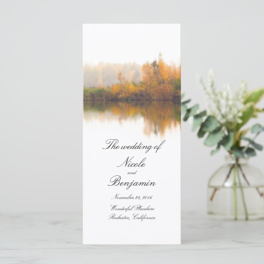 Rustikale Hochzeiten im Herbst Programm (Stehend Vorderseite)