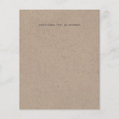 Rustikale Hochzeiten im niedrigsten Budget Flyer (Hinten)