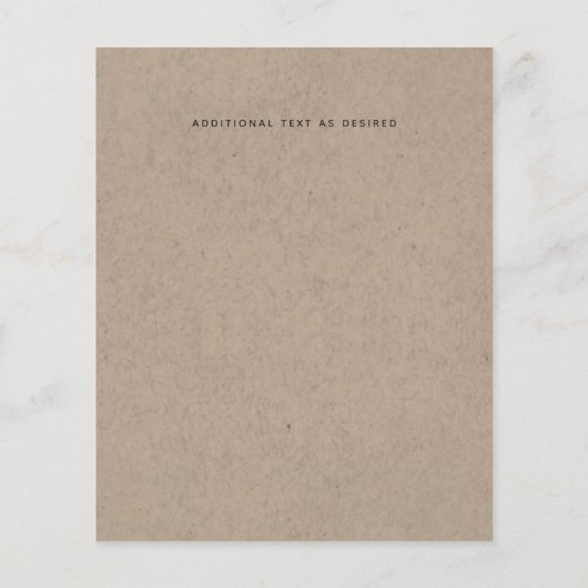 Rustikale Hochzeiten im niedrigsten Budget Flyer (Hinten)