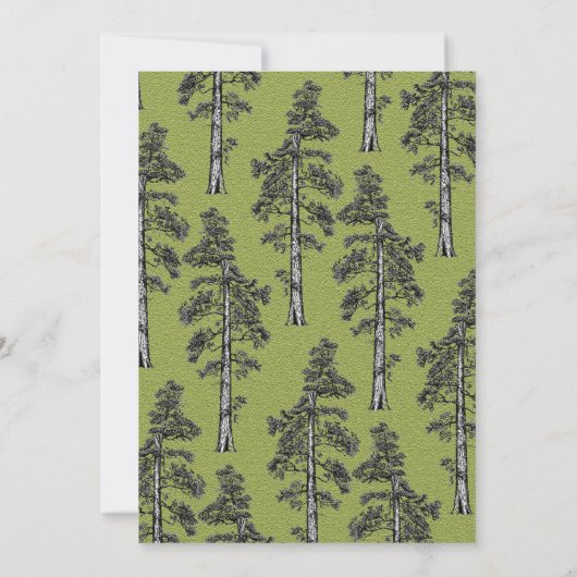 Rustikale Hochzeiten im Wald Einladung (Rückseite)