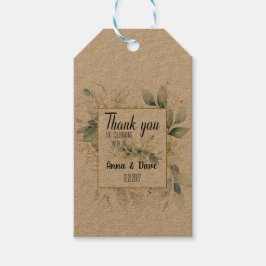 Rustikale Hochzeiten, maßgeschneiderte botanische Geschenkanhänger