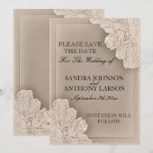 Rustikale Hochzeiten mit Blumen retten das Datum Save The Date (Vorne/Hinten)