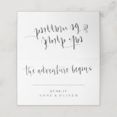 Rustikale Hochzeiten Platzkarten Das Abenteuer beg (Außenseite Aufgefaltet)