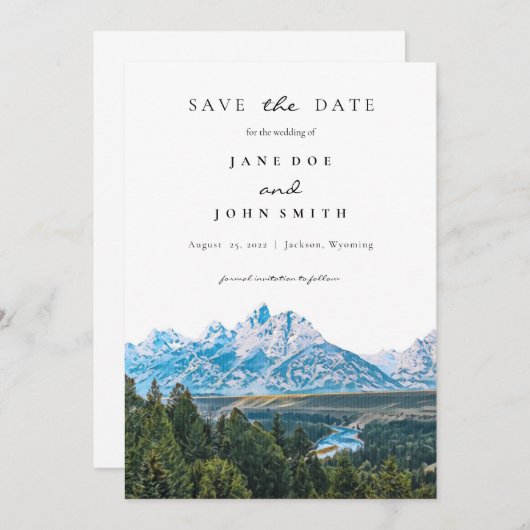 Rustikale Hochzeiten retten das Datum Save The Date (Vorne/Hinten)