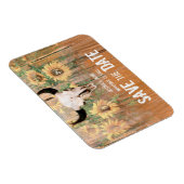 Rustikale Hochzeiten Sonnenblumen Bull Skull Save Magnet (Rechte Seite)