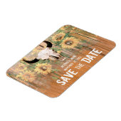 Rustikale Hochzeiten Sonnenblumen Bull Skull Save  Magnet (Linke Seite)