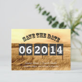 Rustikale Hochzeiten speichern das Datum der Ankün Save The Date (Stehend Vorderseite)