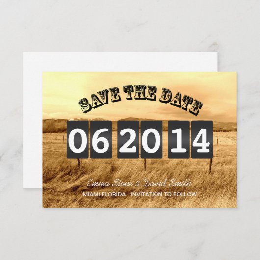 Rustikale Hochzeiten speichern das Datum der Ankün Save The Date (Vorne/Hinten)