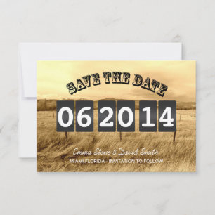 Rustikale Hochzeiten speichern das Datum der Ankün Save The Date