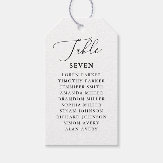 Rustikale Hochzeiten Tischnummern Gastgeschenke Ho Geschenkanhänger (Vorderseite)