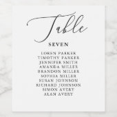 Rustikale Hochzeiten Tischnummern Wein Weinetikett (Einzelnes Label)