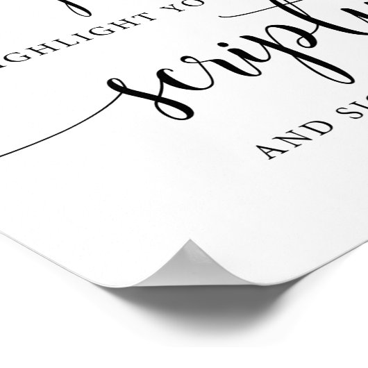 Rustikale Hochzeiten Unterschreiben Sie unser Bibe Poster (Ecke)