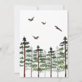 Rustikale Hochzeiten von Bergen und Pinienwäldern Einladung (Rückseite)