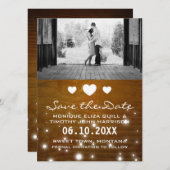 Rustikale Hochzeiten von Herzen und Lichtern Speic Save The Date (Vorne/Hinten)