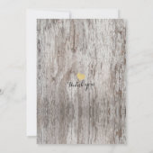 Rustikale Hochzeiten von Holz Burlap Lace Floral C Einladung (Rückseite)