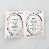 Rustikale Hochzeitfeier für Holzschnitzel Programm (Innenseite)