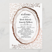 Rustikale Hochzeitfeier für Holzschnitzel Programm (Vorderseite)