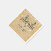 Rustikale Hochzeitjagd ist vorbei Serviette (Ecke)