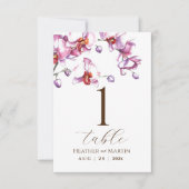 Rustikale Hochzeitkalligrafie-Script-Tischnummer Einladung (Vorderseite)