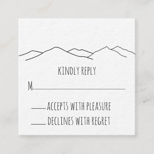 Rustikale Hochzeitkarte Begleitkarte (Vorderseite)