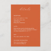 Rustikale Hochzeitkarte für den Herbst Begleitkarte (Vorderseite)