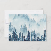 Rustikale Hochzeitkarte RSVP für Mitternacht (Rückseite)