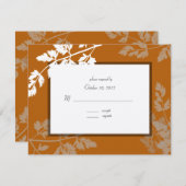 Rustikale Hochzeitkarte RSVP Karte (Vorne/Hinten)